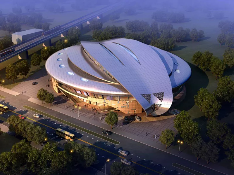 Болат құрылымы бар Prefab стадионының құрылысы